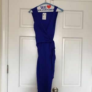 DVF Diane von furstenburg silk blue dress size 2